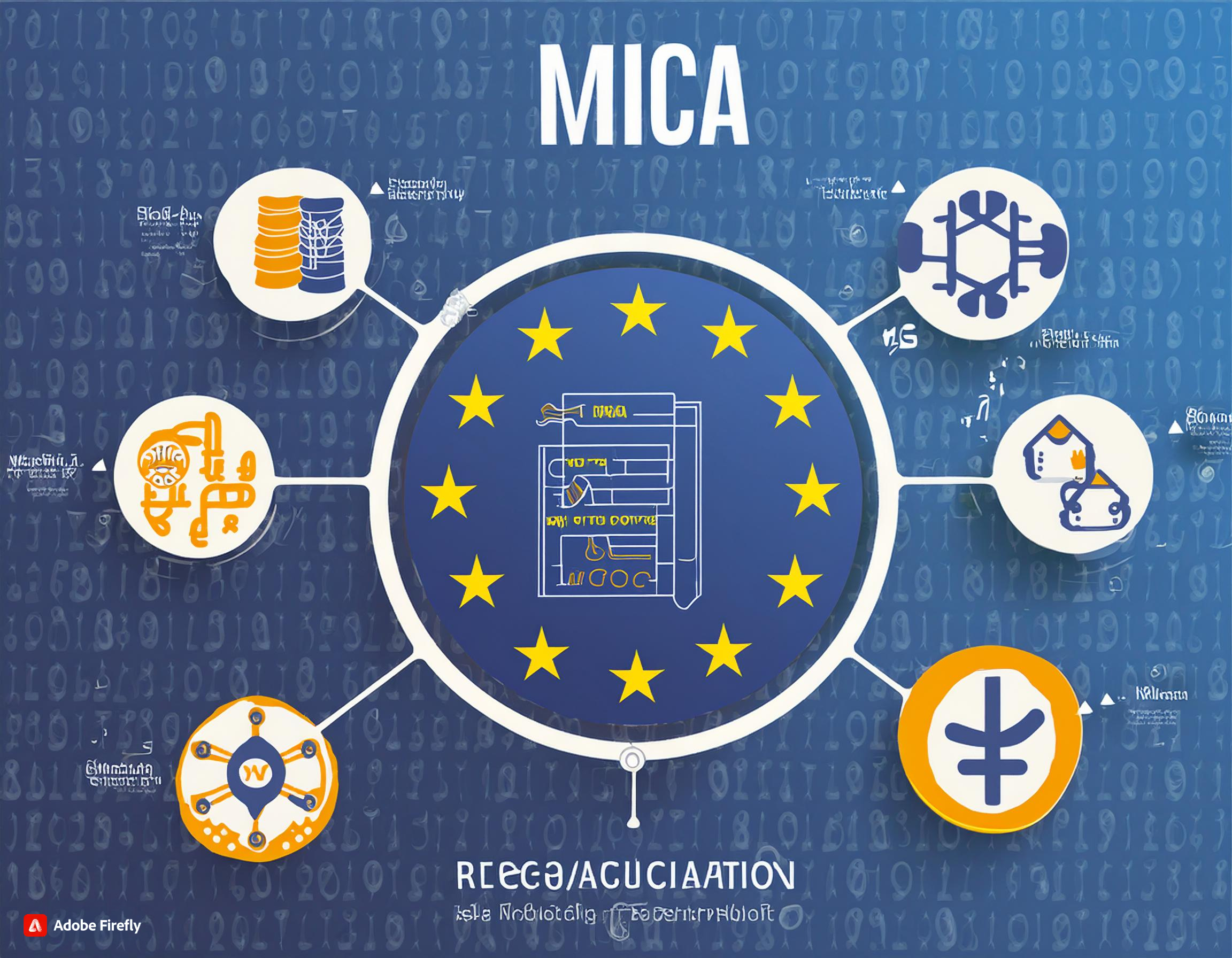Digital vault with privacy shield and regulatory compliance icons representing secure and compliant stablecoin transactions under MiCA regulation