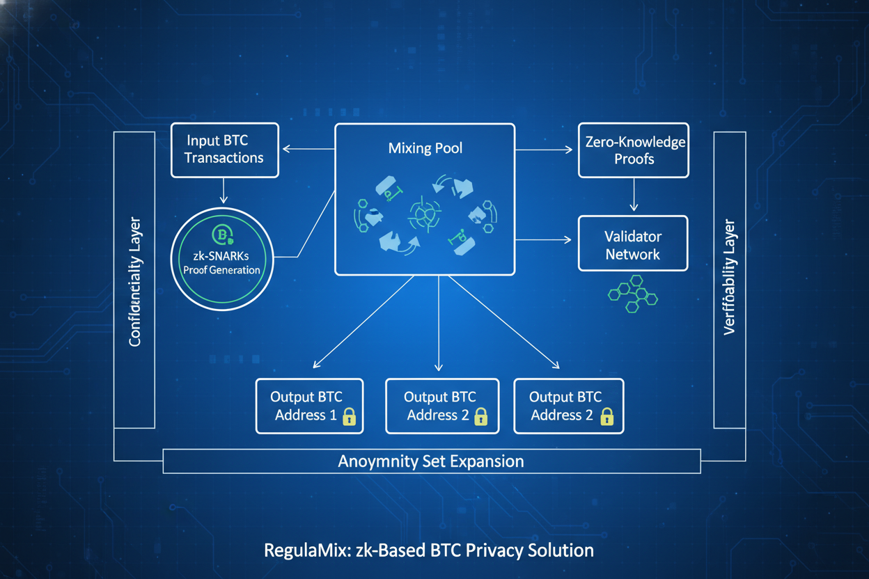 RegulaMix BTC zk mixer diagram