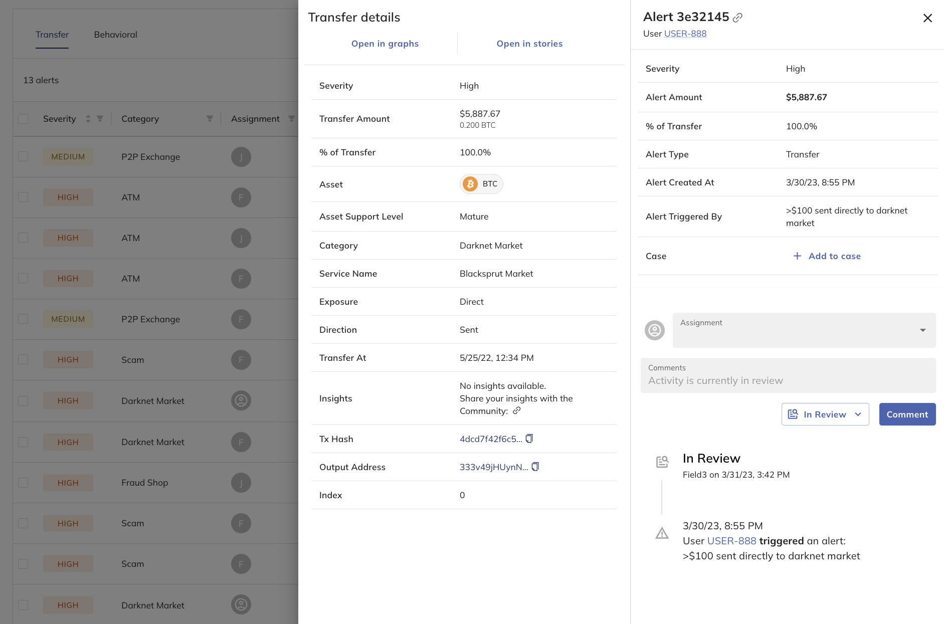crypto mixer compliance audit trail interface