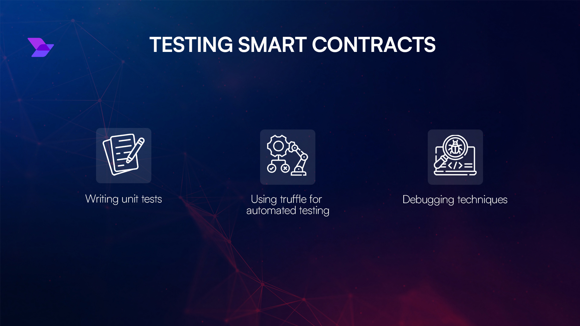 Blockchain developer coding a confidential smart contract using advanced cryptography on a digital interface
