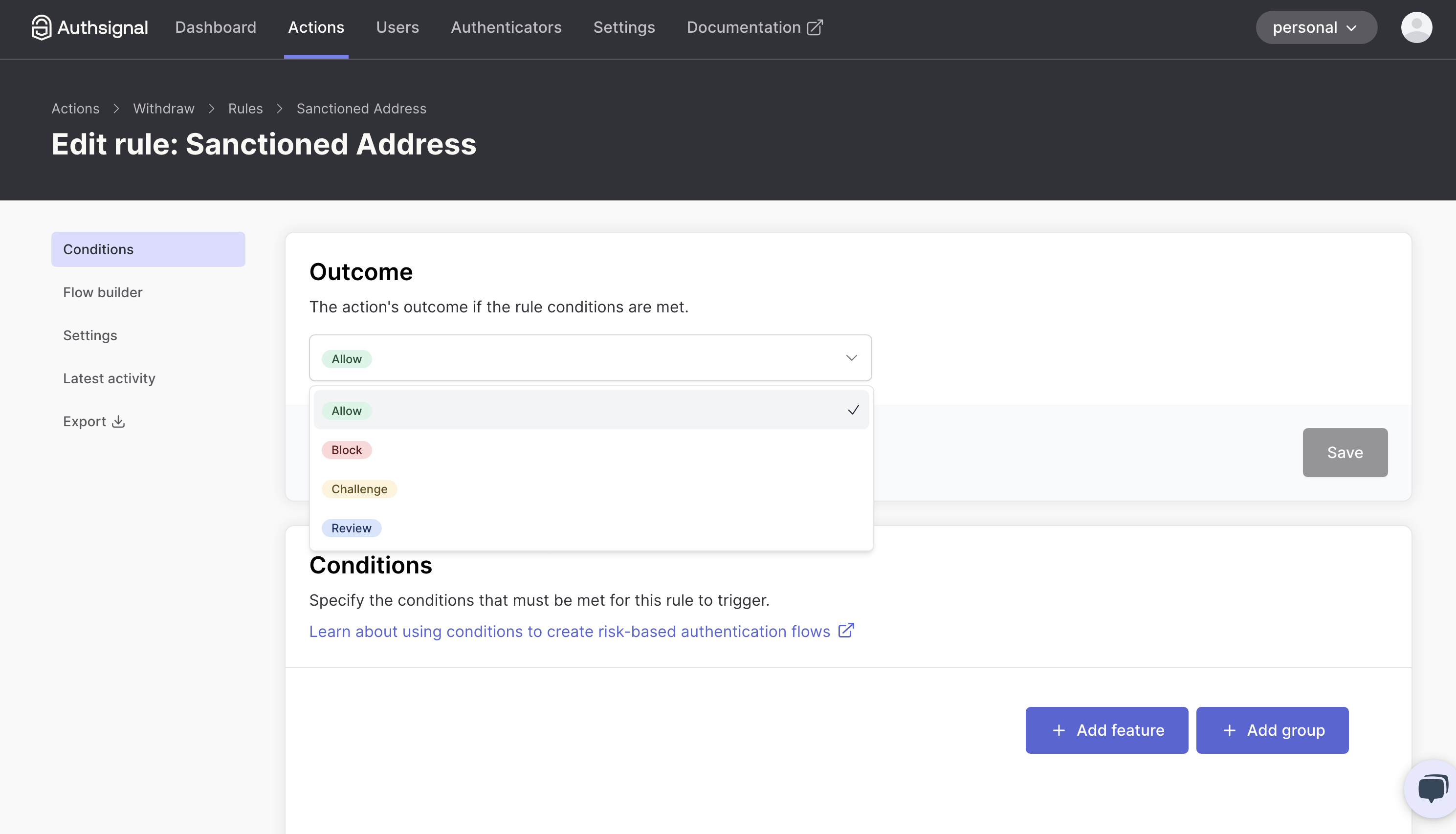 Chainalysis compliance dashboard screenshot