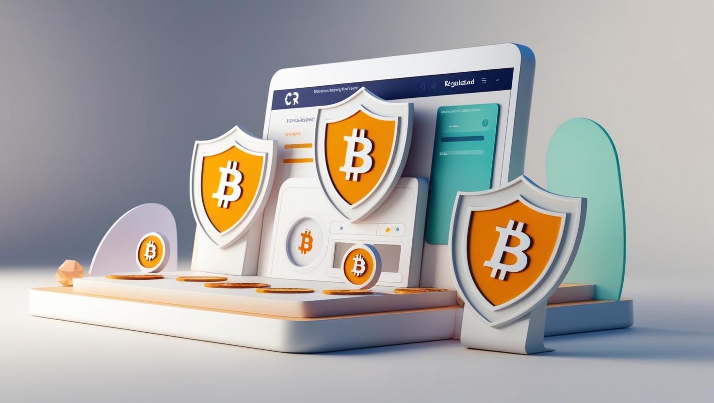 Professional illustration of a secure, regulated Bitcoin mixer platform interface highlighting compliance, AML/KYC, privacy, security, and reputation factors.